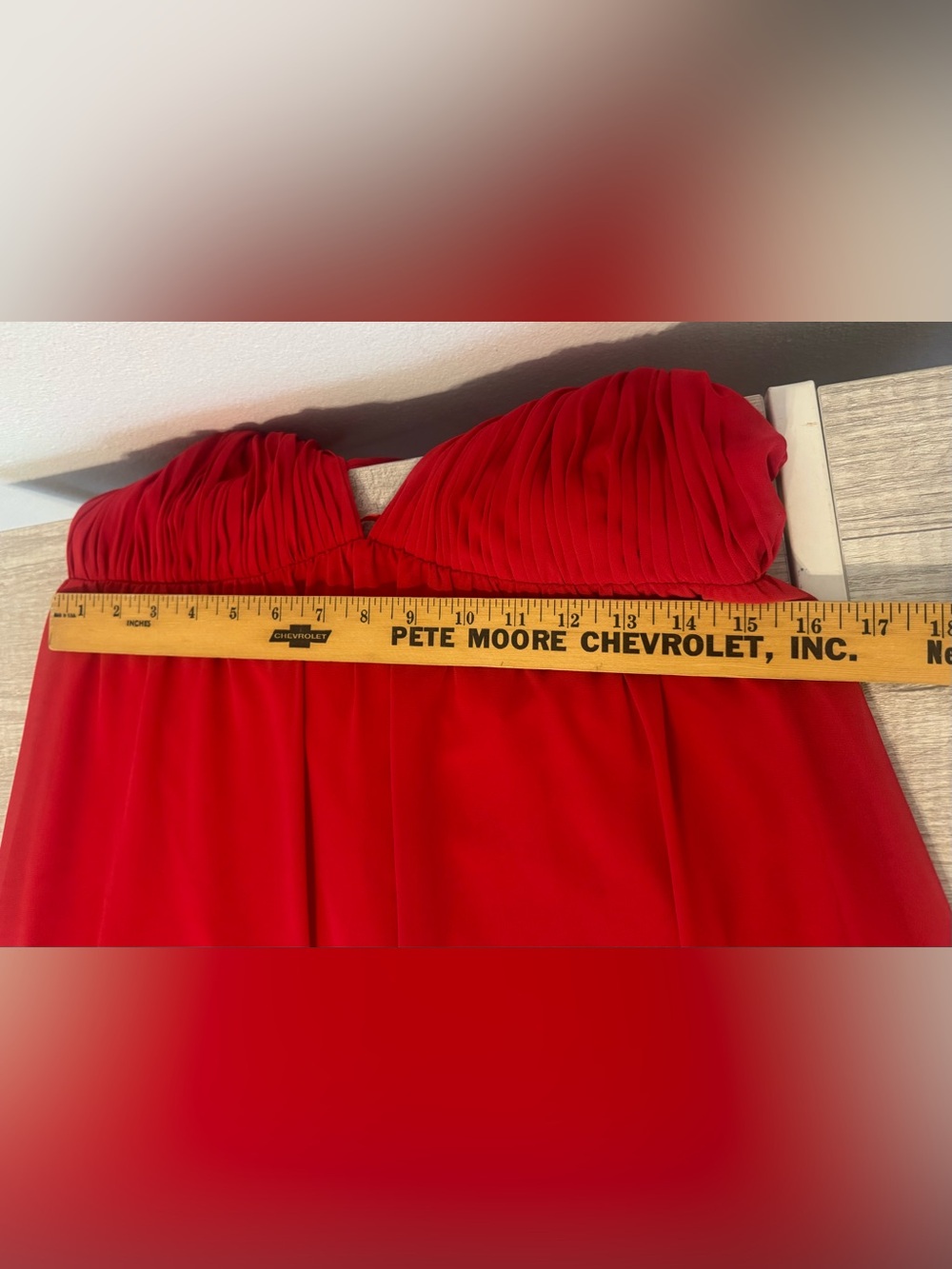 Ieena Mac Duggal Red V-Neck Spaghetti Strap A-Line Mini Dress Flirty NWT 4 - Picture 5 of 10